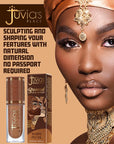 Juvia’s Place Bronzed Liquid Bronzer - Warm Pecan - Liquid Bronzer for Face w/Silky Blendable Texture - Buildable Coverage for Natural Contour & Dimension - Easy-to-Blend Patch-Proof Formula