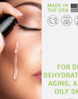 Hyaluronic Acid Serum for Face - USA Made with Natural & Organic Ingredients, Hydrating Anti Aging Face Serum, Softens and Smoothes Dry & Sensitive Skin, Fragrance Free Day & Night Facial Serum