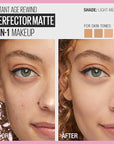 Maybelline Instant Age Rewind Instant Perfector 4-In-1 Matte Makeup, 02 Light/Medium, 1 Count
