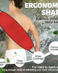 Evridwear Exfoliating Body Scrubber with Handles Back Washer Back Scrubber for Shower Bath Dry Skin Whole Body Deep Clean Men Women(Moderate)