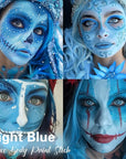 BAD COLOR Light Blue Face Body Paint, Pale Blue Eye Black Stick for Football/Baseball/Softball, Hypoallergenic Grease Sticks for Corpse Bride Halloween SFX Avatar Sally Makeup