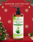 Aloe Vera Gel with Tea Tree Oil for Face, Skin, Hair, Sunburn relief, Organic Aloe Vera Gel from Freshly cut 100% Pure Aloe,13.7oz