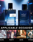Ycz Cologne for Men Set, 1.7oz(50ml) Bottled Marine Perfume and Club Men Perfume Sophisticated Woody Citrus Scent, Highquality Long Lasting, Sleek Bottle Design, Ideal Special Occasions Ideal Gift