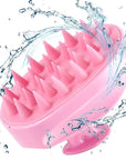 Scalp Massager Shampoo Brush, Hair Scalp Scrubber Shower Hair Brush Head Massager for Stress Relax Hair Growth, Dandruff Brush Scalp Exfoliator for Women Men Kids Pets, Pink