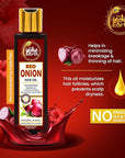 Red Onion Hair Growth Oil - Anti Hair Fall Enriched with 29+ Natural Herbs, Extracts & Oils Including Argan, Jojoba, Rosemary & Black Seed - 200ml