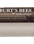 Burt's Bees 100% Natural Tinted Lip Balm, Pink Blossom with Shea Butter & Botanical Waxes – 2 Tubes