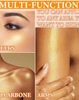 Body Shimmer Oil,Body Shimmer Luminizer for Face & Body Makeup(Gold)
