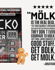 Jocko Mölk Whey Protein Powder - Keto, Probiotics, Grass Fed, Digestive Enzymes, Amino Acids, Sugar Free Monk Fruit Blend - Muscle Recovery & Growth (31 Servings (Pack of 1), Gingerbread Cookie)