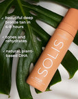 COCOSOLIS SOLIS medium self-tanning lotion for face and body, mousse for a rich, natural and long-lasting tan, with plant-based DHA (200 ml)
