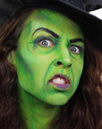 CCbeauty Witch Green Face Paint Stick, Face Painting Kit, Non Toxic SFX Makeup For Grinch Monster Halloween Costume Cosplay,Professional Body Paint,Full Coverage Painting Foundation With Makeup Sponge