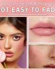 Cream Blush Stick with Sponge 3 in 1 Fairy Pink