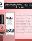 Seche Forte Strengthening Treatment Base Coat with Biotin & Bamboo, 0.5 fl oz
