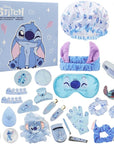 Get Trend Disney Stitch Advent Calendar 2025 Women Teens Makeup Brushes Hair Clips Eye Mask Beauty Pamper Gift Set Christmas Countdown Gifts for Her (Blue Stitch)