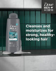DOVE MEN + CARE 2 in 1 Shampoo Conditioner Eucalyptus + Birch 3 Count For Healthy-Looking Hair Naturally Derived Plant Based Cleansers 20.4 oz