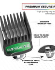 Wahl USA Pro Series Platinum Corded Clipper & Corded Trimmer for Home Haircutting with Color Coded Guide Combs – Model 79804-100