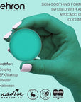 Mehron Makeup Paradise Makeup AQ Refill Size | Stage & Screen, Face & Body Painting, Beauty, Cosplay, and Halloween | Water Activated Face Paint, Body Paint .25 oz (7 ml) (Teal)