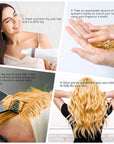 Temporary Gold Hair Spray Color Wax 4.23 oz, Golden Instant Natural Hairstyle Cream Dye, Disposable Coloring Mud for Men Women Youth, Washable Styling Pomades, Party Cosplay DIY Halloween
