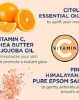 Dr Teal's Pink Himalayan Salt Body Scrub, Glow & Radiance with Pure Epsom Salt & Citrus Essential Oils 16 oz (Pack of 3)