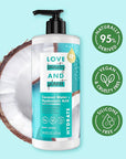 Love Beauty And Planet Lotion - Moisturizing Coconut Lotion with Hyaluronic Acid, Natural Body Lotion for Women, Dry Skin Lotion Scented with Mimosa Flower Extract, 16 Fl Oz (Pack of 2)