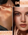 Body Shimmer Oil,Body Shimmer Luminizer for Face & Makeup(Golden Brown)
