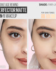 Maybelline Instant Age Rewind Instant Perfector 4-In-1 Matte Makeup, 00 Fair/Light, 1 Count