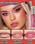 Boss Up Color Changing Lip Oil, Shimmering Temperature Lip