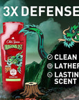 Old Spice Cleansing Body Wash for Men, 3X Defense, 24/7 Shower Fresh with Lasting Scent, 2-in-1 Body & Face Wash, Dragonblast Scent, 24 oz (Pack of 4)