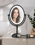Conair Limited Edition Bundle | INFINITIPRO by CONAIR Curl Secret Automatic Curling Iron in 3/4-inch Barrel - and - Conair Lighted Makeup Mirror | Black | Amazon Exclusive