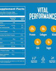 Vital Proteins Performance Powder, 25g Lactose-Free Milk Protein Isolate Casein & Whey Blend, NSF for Sport Certified, 10g Collagen Peptides, 8g EAAs, 5g BCAAs, Gluten-Free - Vanilla, 1.68lb