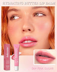 Lip Butter Balm Pink Sugar,Hydrating Tinted Butter Lip