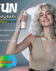 Temporary Hair Color Spray for Adults & Kids - Instant Silver White Dye Alternative | Non-Sticky, Washable & Gentle Formula | Party, Halloween, Costume Makeup (150 ml)
