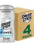 Speed Stick Men's Antiperspirant Deodorant, Unscented, 3 Ounce, 4 Pack
