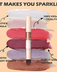 FOCALLURE Glitter Lip Gloss,High Shine Shimmer Lipstick,Long Lasting Plumping Lipgloss,Hydrating,Moisturizing,Non-Sticky and Lightweight Formula for Lip Color,Serein