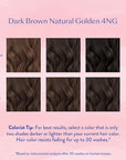 eSalon Permanent Hair Color & Hair Dye Kit - Dark Brown Natural Golden - Personal Colorist for Up To 100% Gray Coverage, All Hair Types - Professional-Grade Ammonia-Free Dye
