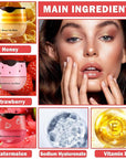 3PCS Bee Lip Balm Honey Pot Products(Honey+Strawberry+Watermelon)