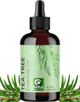 Pure Tea Tree Oil for Hair Skin and Nails - 100% Pure Undiluted Tea Tree Essential Oil with Dropper for Topical Uses Aromatherapy Diffusing and Home and Beauty DIYs - Vegan and Cruelty Free (4 Fl Oz)