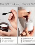 P 200pcs PANA Cosmetic Make Up Disposable Plastic 2.5" Spatulas Skin Care Facial Cream Mask Spatula (BLACK - 200 Pieces in a Box)