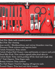FAMILIFE Nail Kit, Professional Manicure Set Manicure Kit Nail Clipper Set, 13 in 1 Stainless Steel Pedicure Sets Clipper Tool, Men Grooming Tool with Portable Black Leather Travel Case for Him
