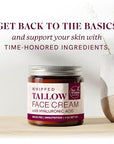 Beef Tallow Face Moisturizer for Women | With Hyaluronic Acid | Hydrating Whipped Beef Tallow for Skin Care for Women | With Jojoba & Sweet Almond Oil | Paraben & Cruelty-Free, Non-GMO | 4 oz