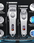 CIICII Mens Hair Clippers and Trimmers Set, Professional Cordless Barber Clippers for Hair Cutting Kit (Electric Razor Shavers & Beard/Hair Trimmer Haircut Kit) Clippers for Men DIY Home Salon