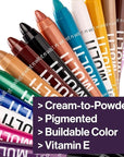 wet n wild Color Icon Cream Eyeliner Eyeshadow Multi-Stick, Moisturizing, Nourishing Velvety Cream-to-Powder Buildable & Blendable Formula, Cruelty-Free & Vegan - Royal Scam