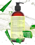 PURA D'OR 16 Oz ORGANIC Aloe Vera Gel - Lemongrass - All Natural - ZERO Artificial Preservatives - Deeply Hydrating & Moisturizing - Sunburn, Bug Bites, Rashes, Small Cuts, Eczema Relief - Skin & Hair