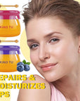 2PCS Lip Balm Honey Pot,Moisturizing Lip
