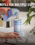Dr. Bronner’s Pure-Castile Liquid Soap Bottle & Refill Carton - Made with Regenerative Organic Certified Oils, 82% Less Plastic-18-in-1 Uses for Face, Body Wash, Hand Soap Refill- Baby Unscented,32 oz