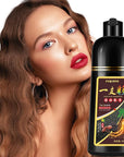 Hair Dye Shampoo 3 in 1, Light Brown Hair Dye for Men Women, Long Lasting Hair Color in Minutes, Dye Color Shampoo Para Canas, Easy to Use for All Hair Types 16.9 Fl Oz (Light Brown)