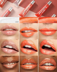 Hydrating Lip Glow Oil-3Pcs Tinted Plumping Lip Oil Lip Plumper, Moisturizing Smooth Lipgloss for Lip Care, Glossy Finish Clear Tint Shiny and Vegan Juicy Lip Gloss,Nourishing Non-Sticky Formula-Set B
