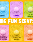Easter Bath Bombs for Kids with Surprise Toys Inside (6 Pack) - Easter Basket Stuffers for Boys and Girls - Large Spring Bubble Bomb, Made in USA, Incredible Fragrances & Colors by Two Sisters