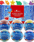 Sea Animal Bath Bombs for Kids with Surprise Toys Inside (6 Pack) - Bubble Bomb Stocking for Girls and Boys, Gentle and Safe Ingredients, USA Made, Ideal Gift for Children & Teens by Two Sisters