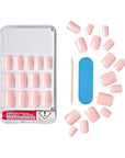 KISS Gel Fantasy Ready-To-Wear Fake Nails, Short, Square - After Last Night, Smudge Proof, Waterproof, No Dry Time, Durable, Flexible, DIY Manicure, Salon Quality, Long Lasting | 28 Count