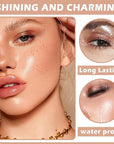 Body Hair Glitter Powder Highlighter Makeup Powder Polvo Makeup-Pearl White